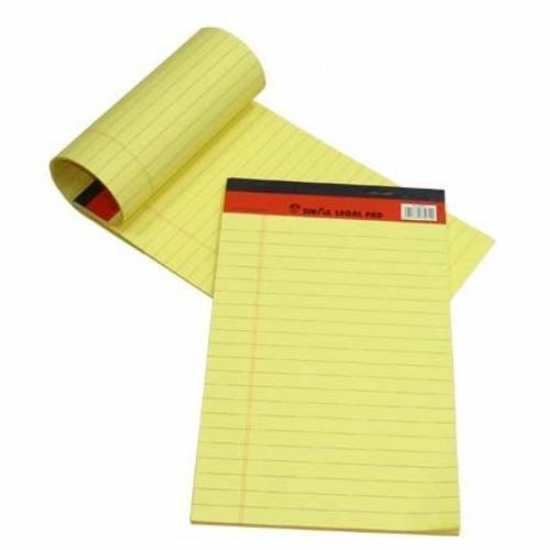 1654771748-PD-02077 Sinarline Pad Legal Yellow A4 50sh - Image 1