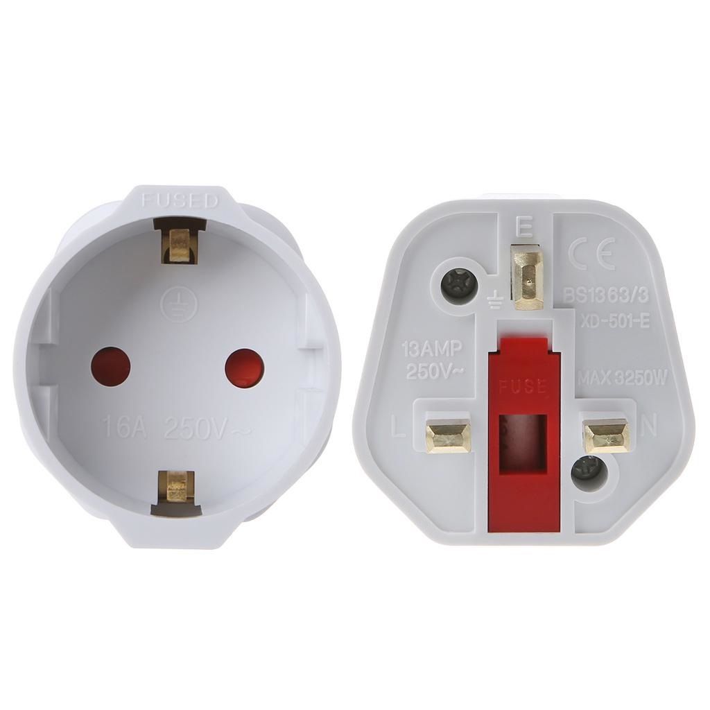 5290263024379 Power Adapter Socket Converter EU TO UK - Image 1