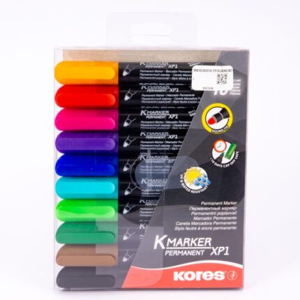 Kores Permanent Marker Set x10 Pcs